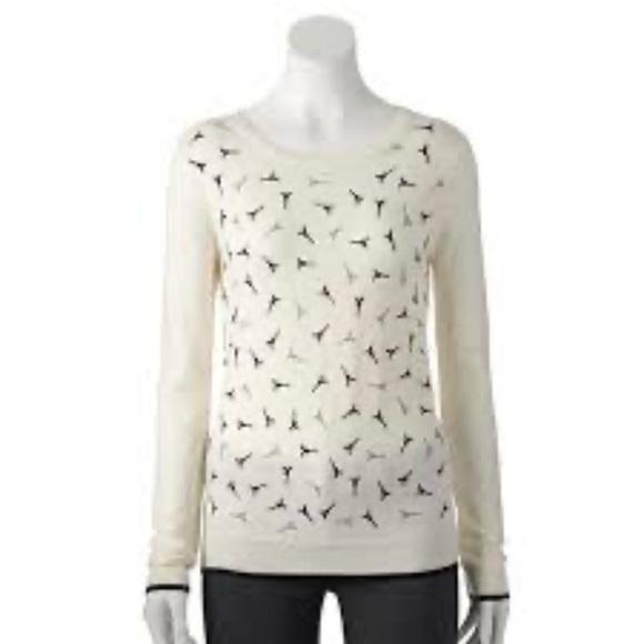 Elle women’s size XL‎ pullover crewneck sweater, Eiffel Tower Paris print - Picture 1 of 7